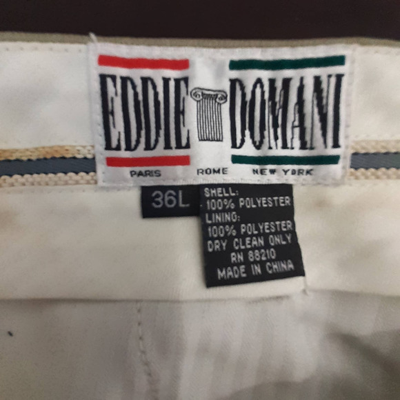 MENS EDDIE DOMANI SUIT PANTS SZ 36L - Picture 5 of 5